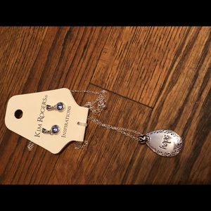 Earrings and necklace